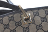 Authentic GUCCI Vintage Shoulder Tote Bag GG Canvas Leather 0021098 Black 8196J
