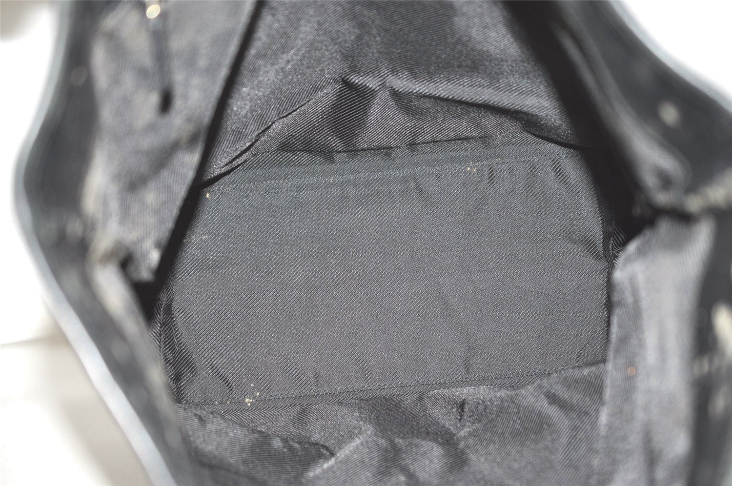 Authentic GUCCI Vintage Shoulder Tote Bag GG Canvas Leather 0021098 Black 8196J