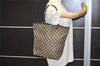 Authentic GUCCI Vintage Shoulder Tote Bag GG Canvas Leather 0021098 Black 8196J