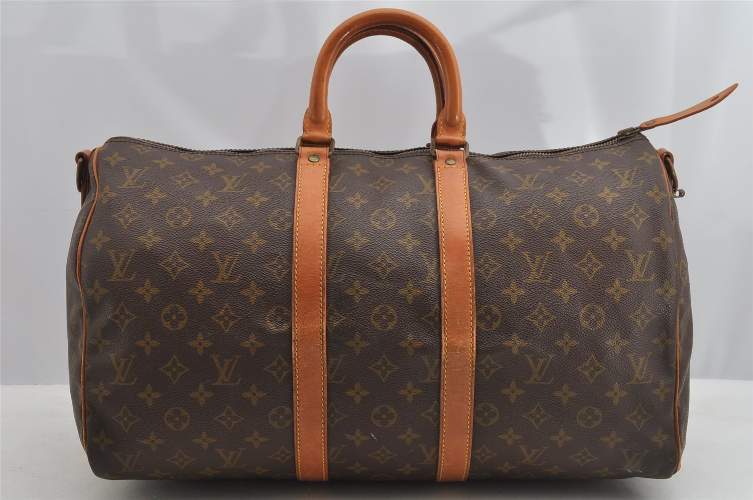 Auth Louis Vuitton Monogram Keepall Bandouliere 45 Boston Bag Old Model LV 8197I