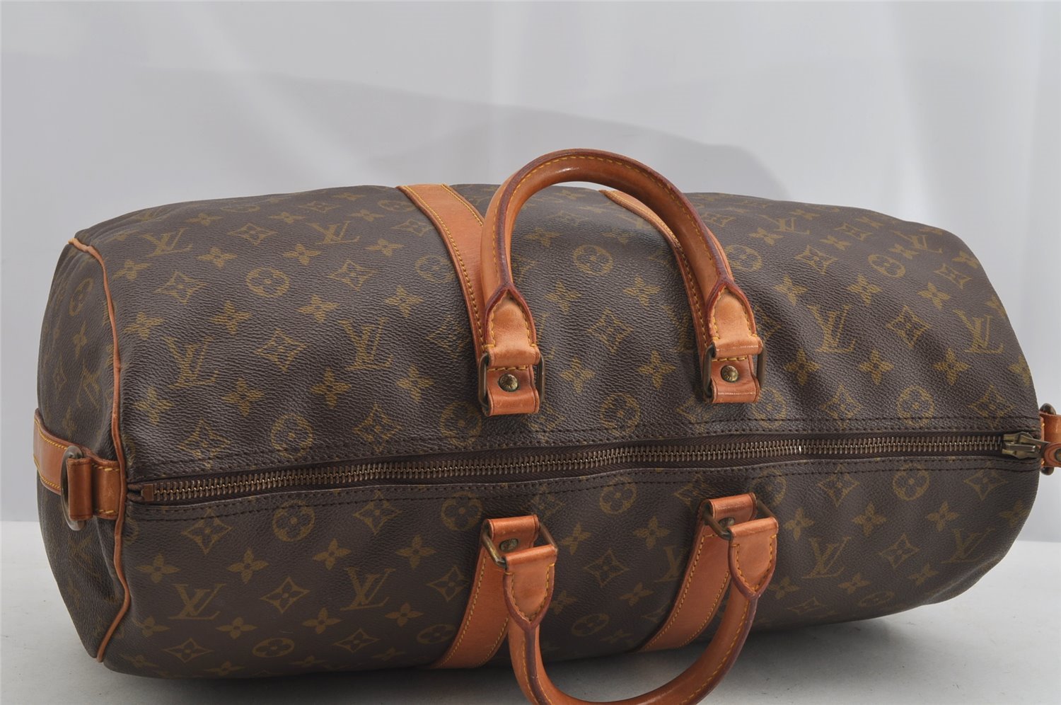 Auth Louis Vuitton Monogram Keepall Bandouliere 45 Boston Bag Old Model LV 8197I