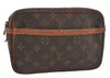 Authentic Louis Vuitton Monogram Compiegne 23 Clutch Hand Bag M51847 LV 8198I