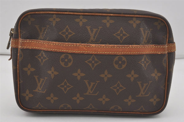 Authentic Louis Vuitton Monogram Compiegne 23 Clutch Hand Bag M51847 LV 8198I