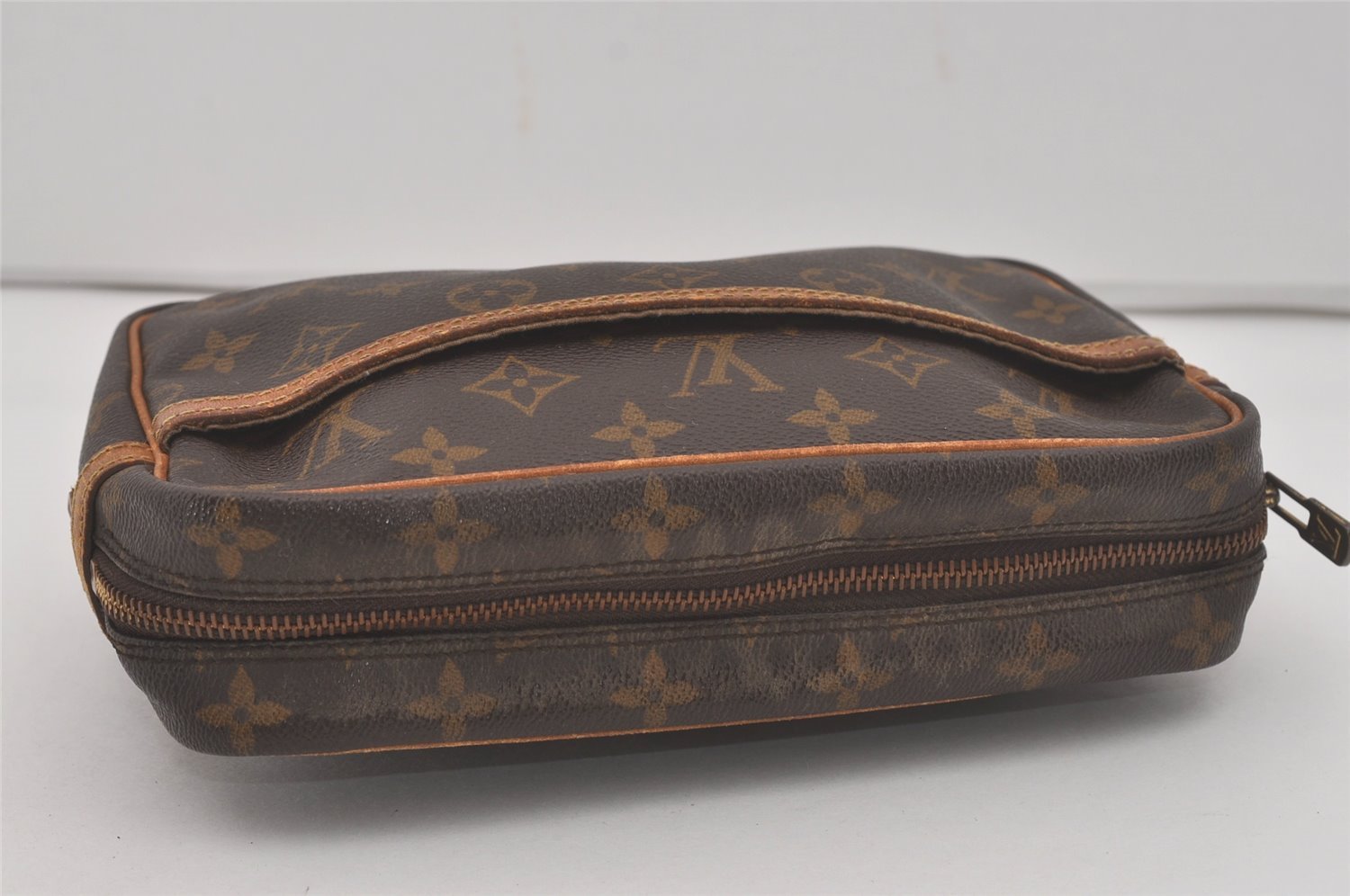Authentic Louis Vuitton Monogram Compiegne 23 Clutch Hand Bag M51847 LV 8198I