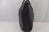 Authentic GUCCI Bamboo 2Way Shoulder Hand Bag Leather Black 0011577 Junk 8198J