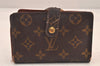 Authentic Louis Vuitton Monogram Bifold Wallet Purse 3Set Brown LV 8198M
