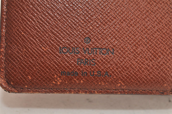 Authentic Louis Vuitton Monogram Bifold Wallet Purse 3Set Brown LV 8198M