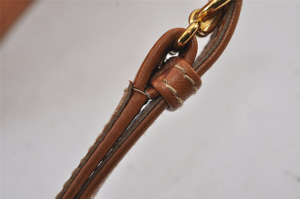 Authentic GUCCI Vintage Shoulder Cross Body Bag Purse Leather Brown 8199J