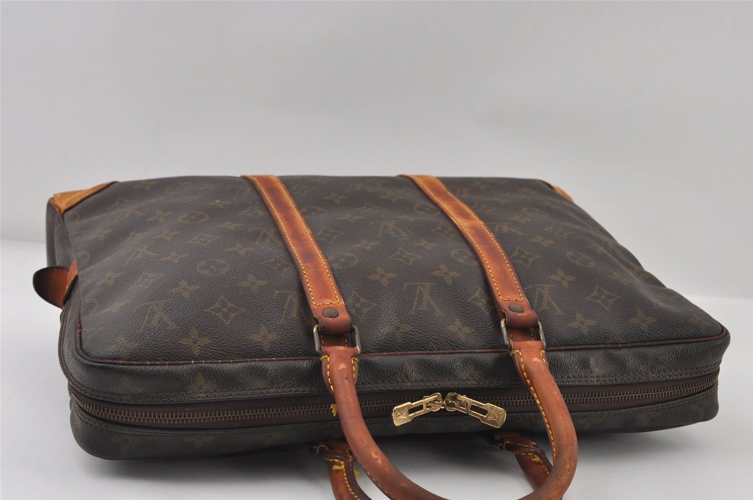 Authentic Louis Vuitton Monogram Porte Documents Voyage M53361 Briefcase 8200I