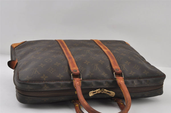 Authentic Louis Vuitton Monogram Porte Documents Voyage M53361 Briefcase 8200I