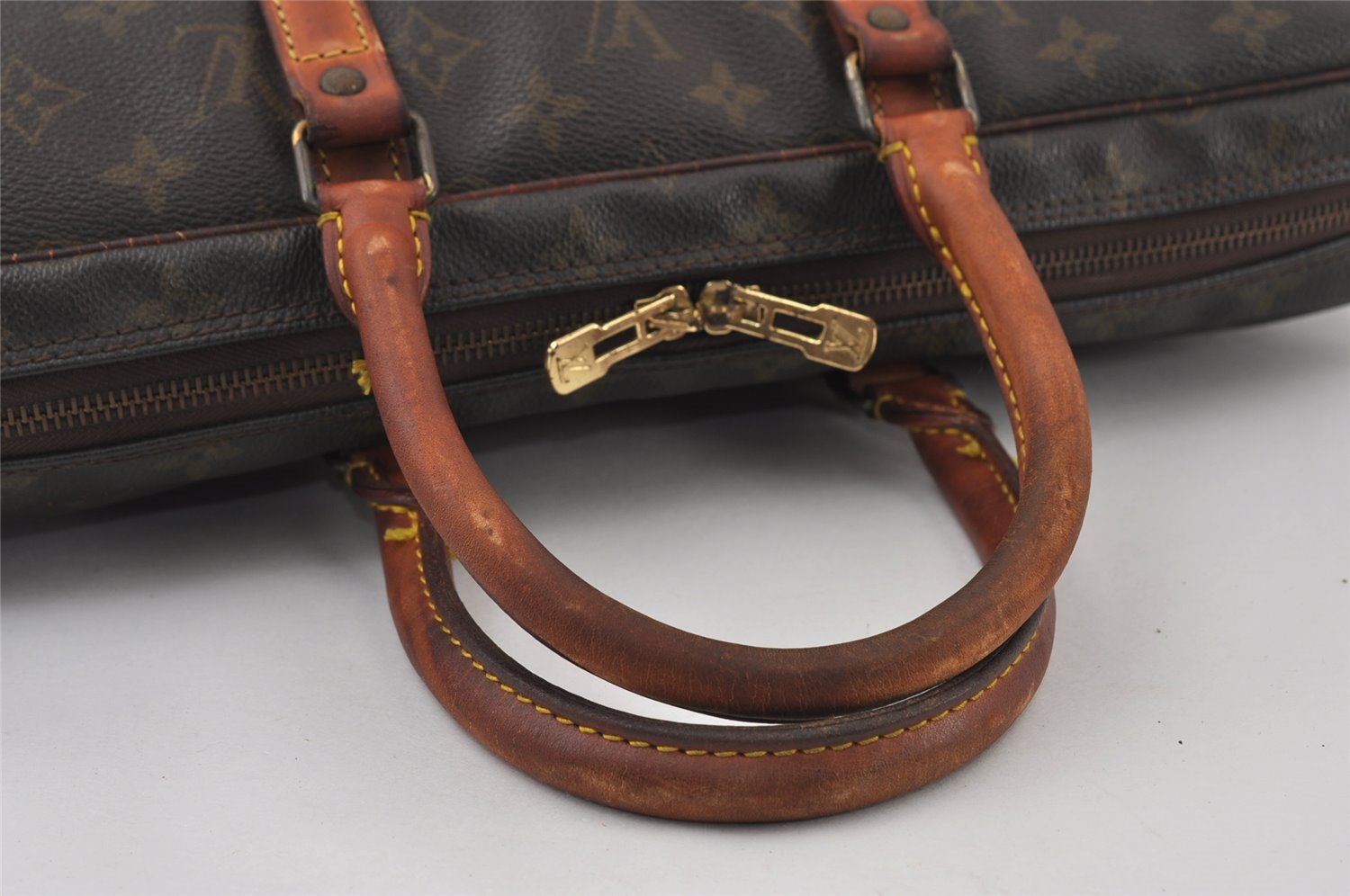 Authentic Louis Vuitton Monogram Porte Documents Voyage M53361 Briefcase 8200I