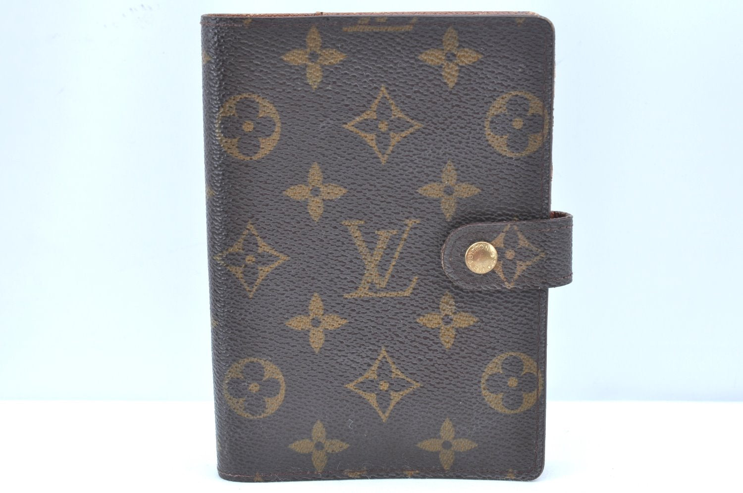 Authentic Louis Vuitton Monogram Agenda PM Notebook Cover R20005 LV 8201G