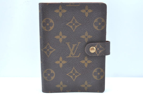 Authentic Louis Vuitton Monogram Agenda PM Notebook Cover R20005 LV 8201G