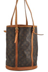 Authentic Louis Vuitton Monogram Bucket GM Shoulder Tote Bag M42236 Junk 8202I