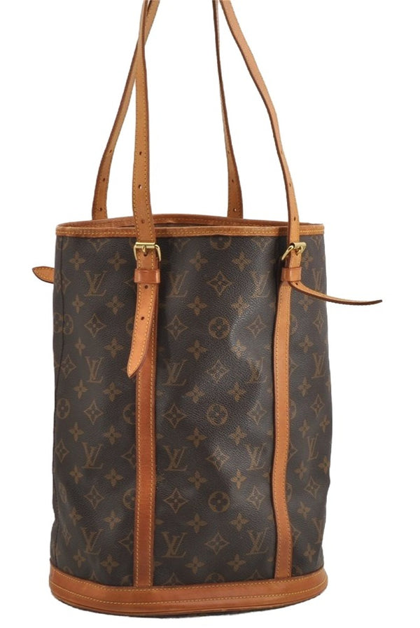 Authentic Louis Vuitton Monogram Bucket GM Shoulder Tote Bag M42236 Junk 8202I