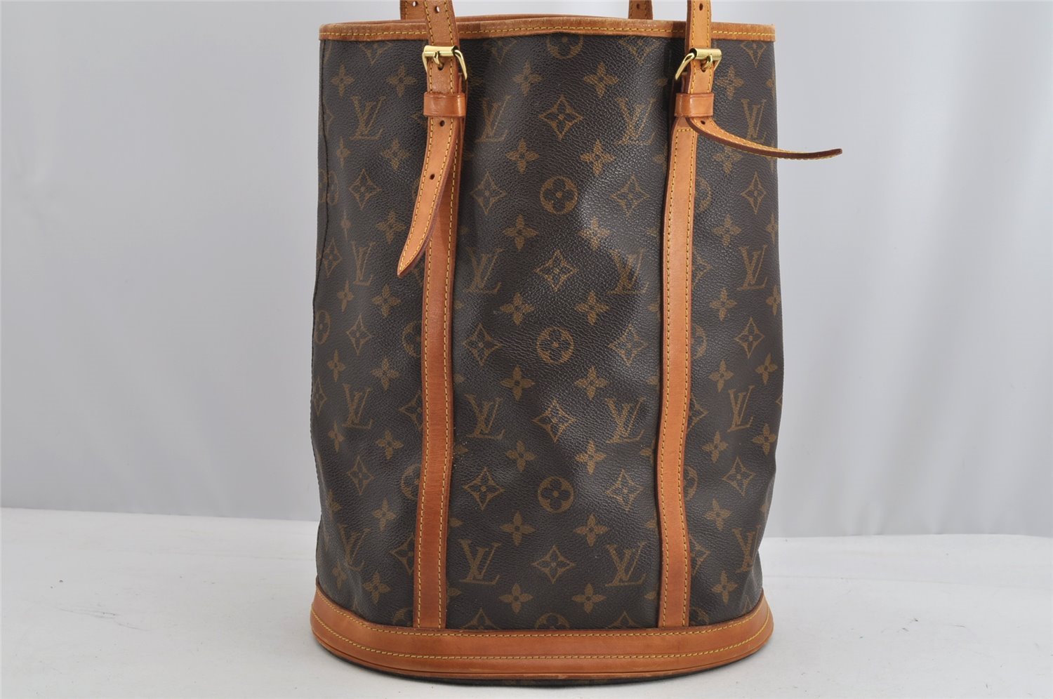 Authentic Louis Vuitton Monogram Bucket GM Shoulder Tote Bag M42236 Junk 8202I