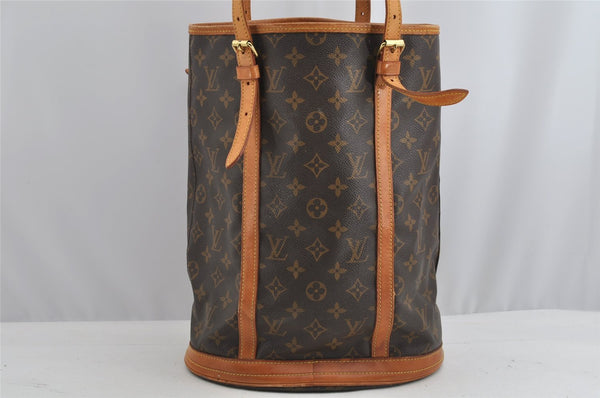 Authentic Louis Vuitton Monogram Bucket GM Shoulder Tote Bag M42236 Junk 8202I