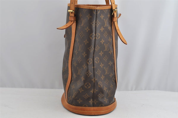 Authentic Louis Vuitton Monogram Bucket GM Shoulder Tote Bag M42236 Junk 8202I