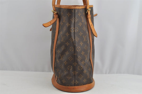 Authentic Louis Vuitton Monogram Bucket GM Shoulder Tote Bag M42236 Junk 8202I
