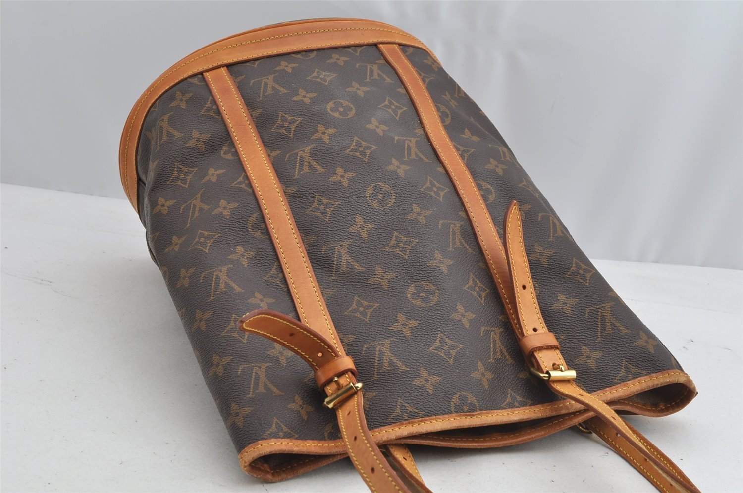 Authentic Louis Vuitton Monogram Bucket GM Shoulder Tote Bag M42236 Junk 8202I