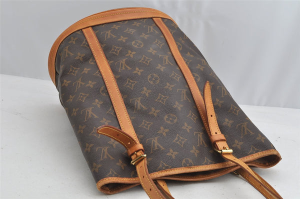 Authentic Louis Vuitton Monogram Bucket GM Shoulder Tote Bag M42236 Junk 8202I