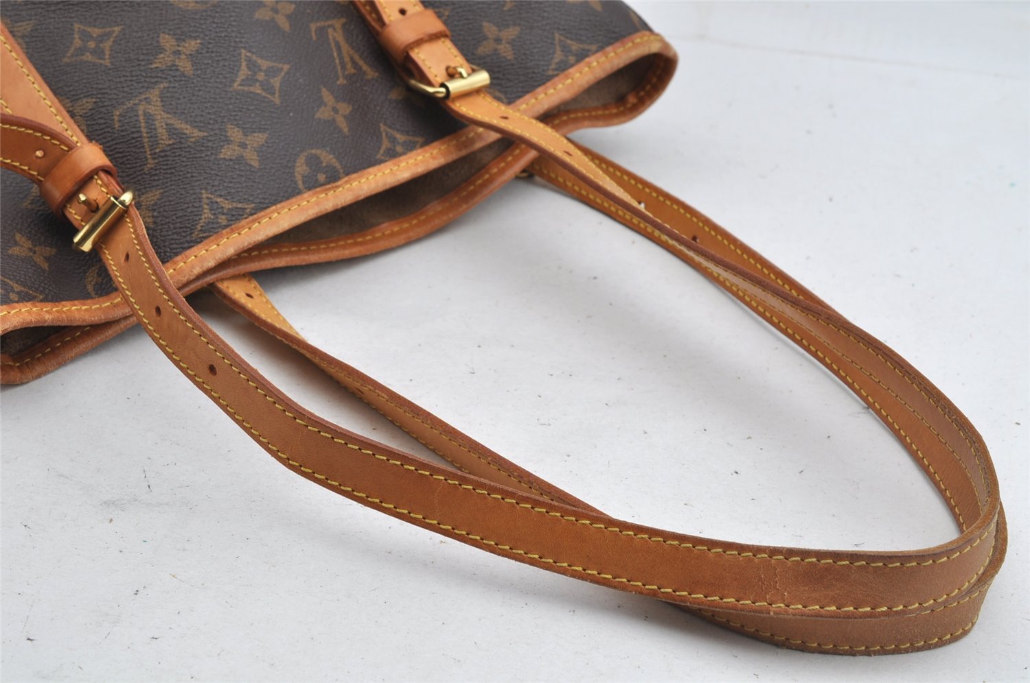 Authentic Louis Vuitton Monogram Bucket GM Shoulder Tote Bag M42236 Junk 8202I