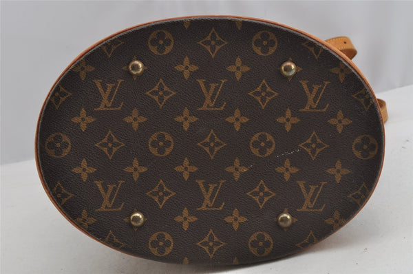 Authentic Louis Vuitton Monogram Bucket GM Shoulder Tote Bag M42236 Junk 8202I