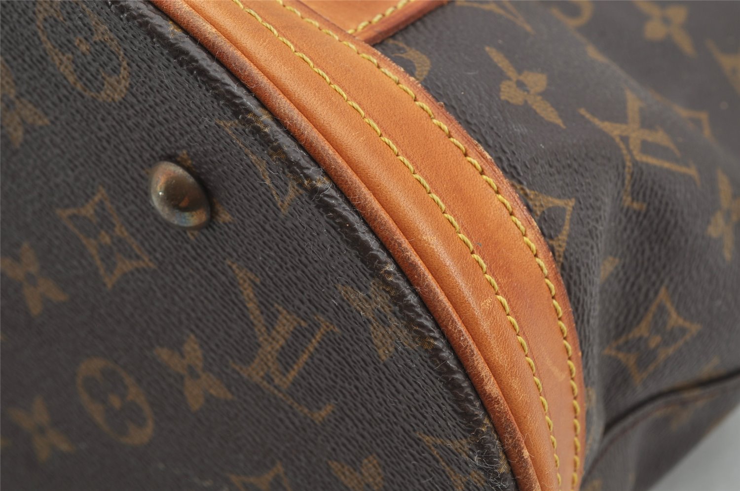 Authentic Louis Vuitton Monogram Bucket GM Shoulder Tote Bag M42236 Junk 8202I