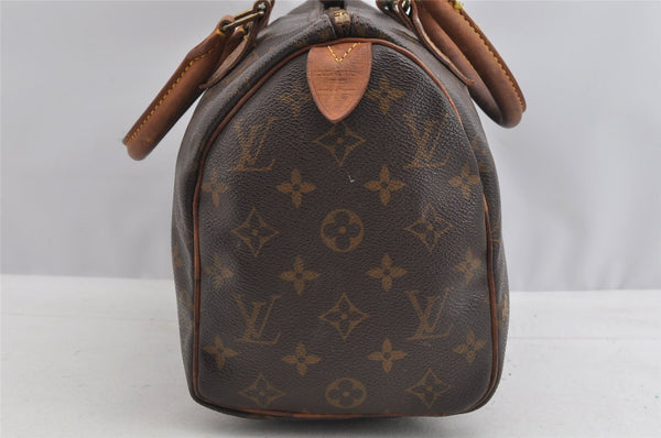 Authentic Louis Vuitton Monogram Speedy 25 Boston Hand Bag M41528 LV 8203I