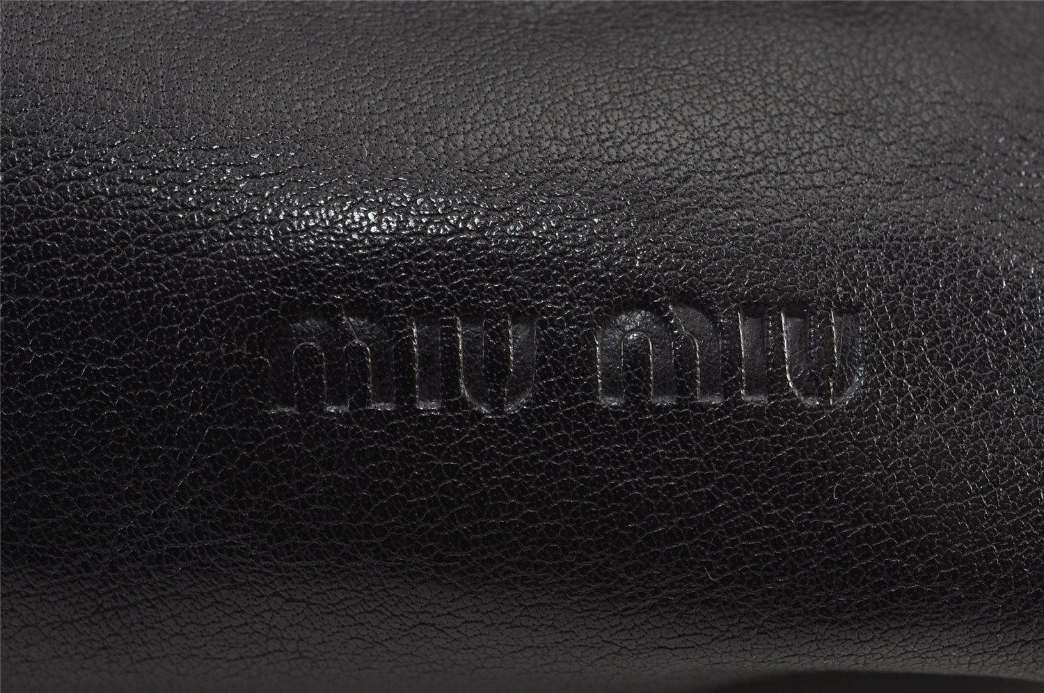 Authentic MIU MIU Vintage Leather Shoulder Hand Bag Purse Black 8203J