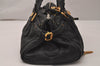 Authentic Chloe Vintage Paddington Leather Shoulder Hand Bag Black 8204J