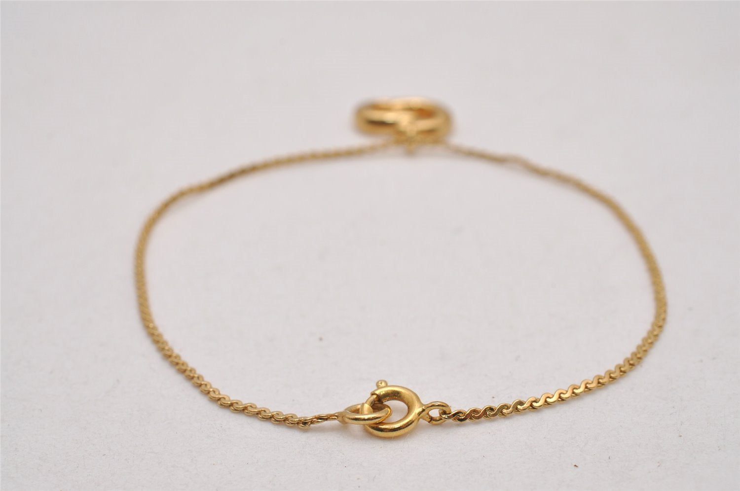 Authentic Christian Dior Vintage Chain Bracelet Gold Tone CD 8205I