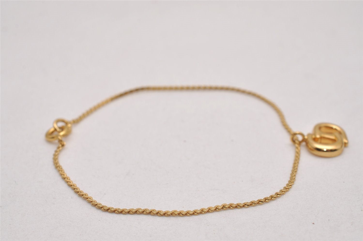 Authentic Christian Dior Vintage Chain Bracelet Gold Tone CD 8205I