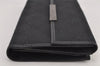 Authentic GUCCI Vintage Long Wallet Purse GG Canvas Leather 112715 Black 8209J