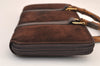Authentic GUCCI Bamboo 2Way Shoulder Hand Long Wallet Suede Leather Brown 8211M