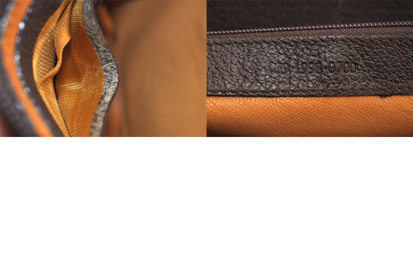 Authentic GUCCI Bamboo 2Way Shoulder Hand Long Wallet Suede Leather Brown 8211M