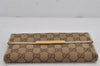 Authentic GUCCI Vintage Long Wallet Purse GG Canvas Leather 112715 Brown 8213J