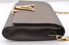 Auth Louis Vuitton Pochette Louise GM Chain Shoulder Bag Leather Brown LV 8214I