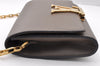 Auth Louis Vuitton Pochette Louise GM Chain Shoulder Bag Leather Brown LV 8214I