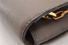 Auth Louis Vuitton Pochette Louise GM Chain Shoulder Bag Leather Brown LV 8214I