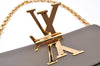 Auth Louis Vuitton Pochette Louise GM Chain Shoulder Bag Leather Brown LV 8214I