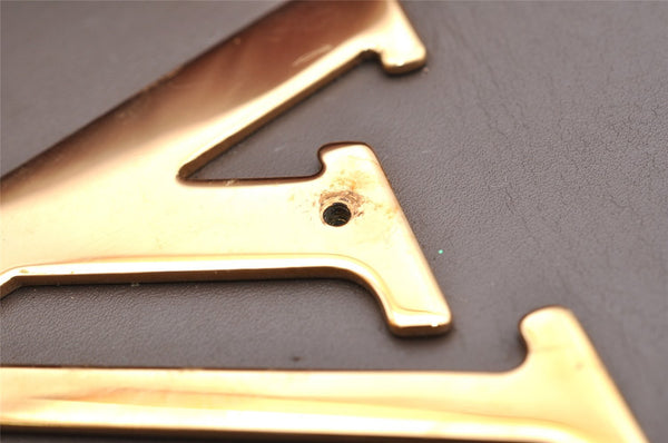 Auth Louis Vuitton Pochette Louise GM Chain Shoulder Bag Leather Brown LV 8214I