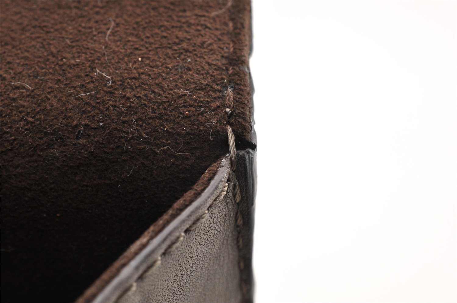 Auth Louis Vuitton Pochette Louise GM Chain Shoulder Bag Leather Brown LV 8214I