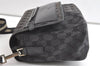 Authentic GUCCI Sherry Line Shoulder Bag GG Canvas Leather 0190375 Black 8215J