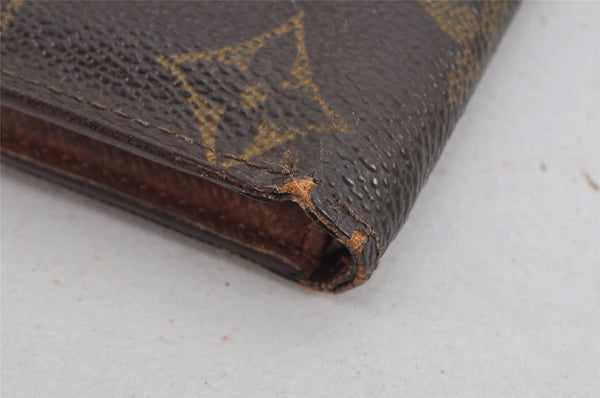 Authentic Louis Vuitton Monogram Porte Billet Carte Credit Monnaie Wallet 8217J