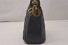 Authentic Christian Dior Cannage Leather Shoulder Bag Purse Navy CD 8219J
