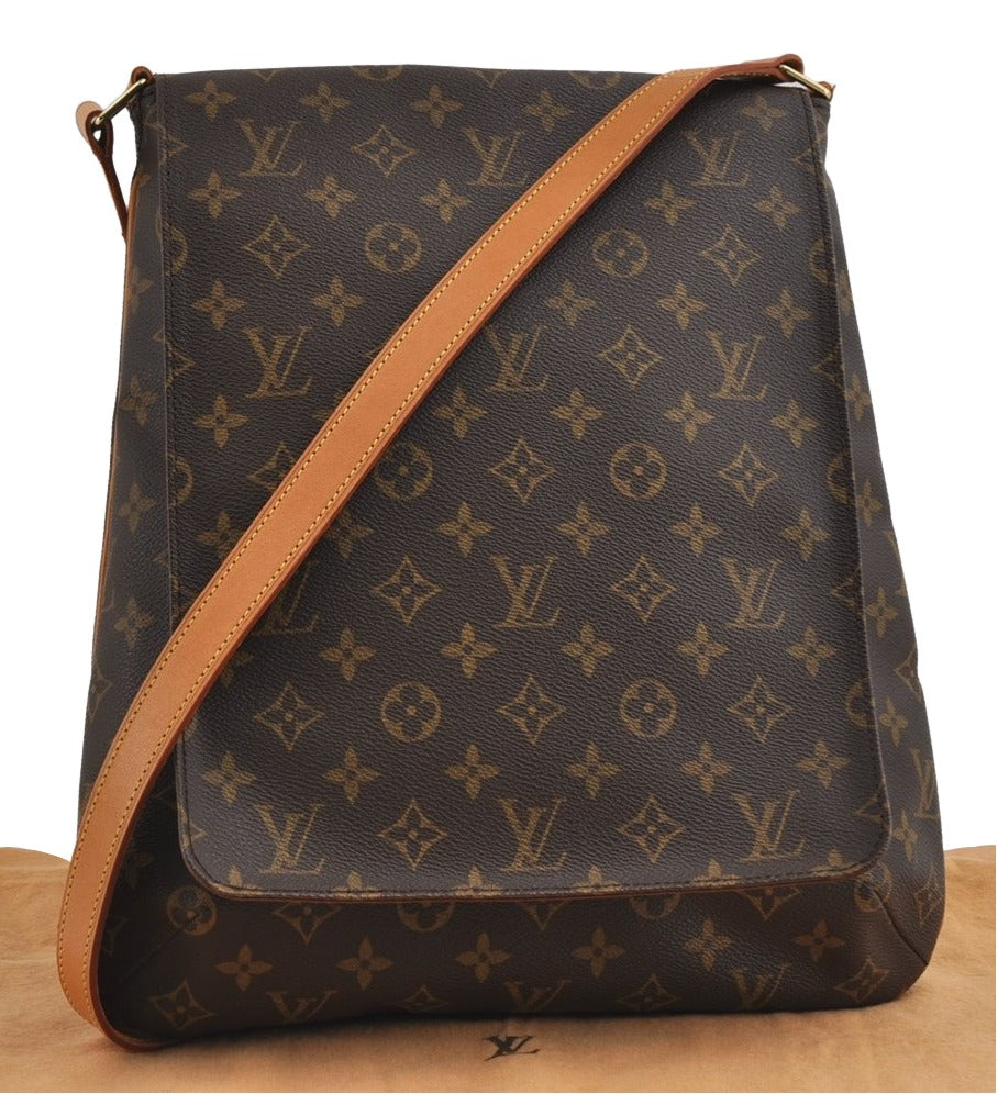 Authentic Louis Vuitton Monogram Musette Shoulder Cross Body Bag M51256 LV 8220I