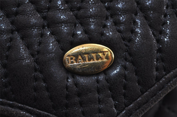 Authentic BALLY Quilting Tassel Leather Chain Shoulder Cross Bag Brown 8220J