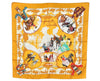 Authentic HERMES Carre 90 Scarf "Ferea de Levlla" Silk Orange 8221J