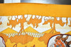 Authentic HERMES Carre 90 Scarf "Ferea de Levlla" Silk Orange 8221J